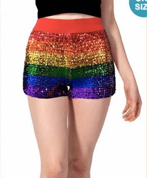 Sequin Shorts (Rainbow) -ONE SIZE